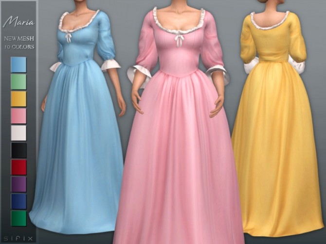 Sims 4 Maria Dress by Sifix at TSR