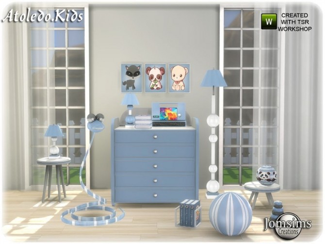 Sims 4 Atoledo kids bedroom part 2 by jomsims at TSR