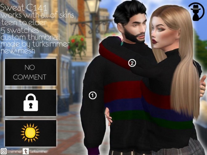 Sims 4 Sweater C141 by turksimmer at TSR