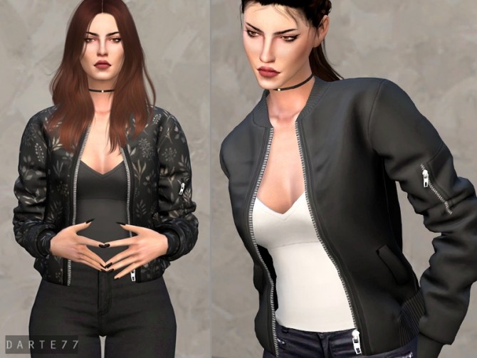 Sims 4 Bomber Jacket Tank Top by Darte77 at    select a Sites   