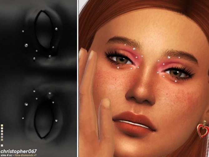 Sims 4 Face Diamonds V1 by Christopher067 at TSR