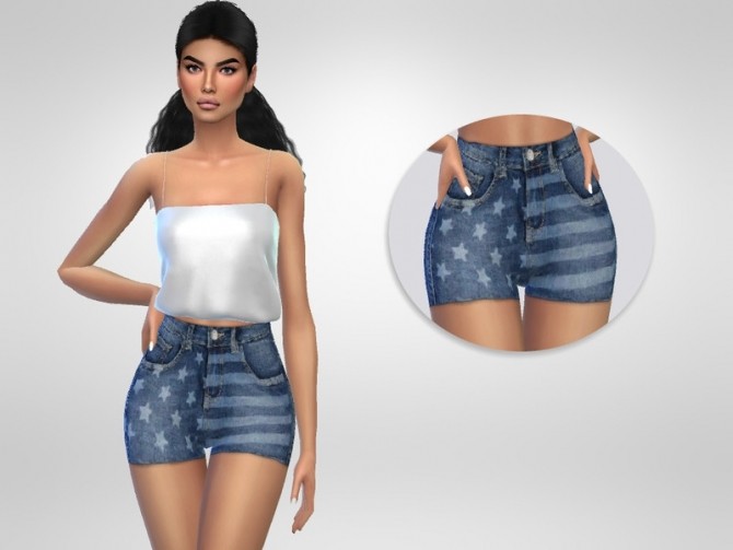 Sims 4 Amy Shorts by Puresim at TSR