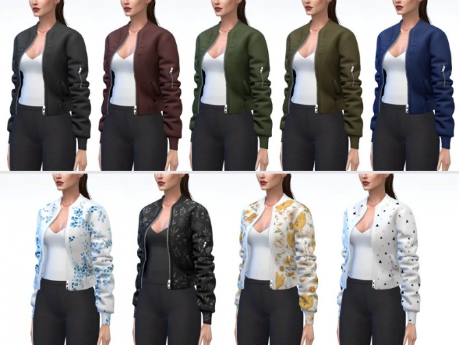 Sims 4 Bomber Jacket Tank Top by Darte77 at    select a Sites   