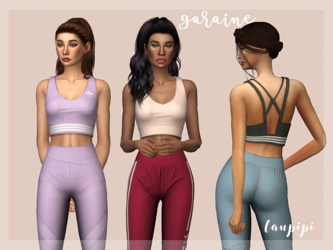 Sims 4 Garaine gym top by laupipi at TSR