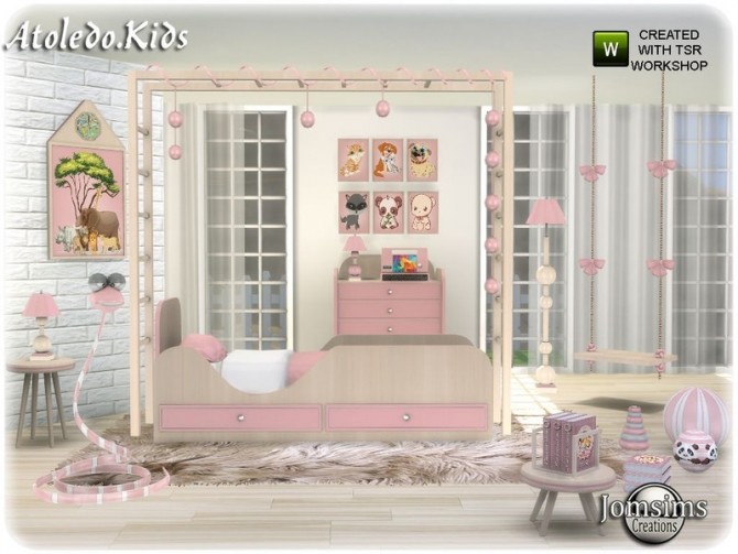 Sims 4 Atoledo kids bedroom by jomsims at TSR