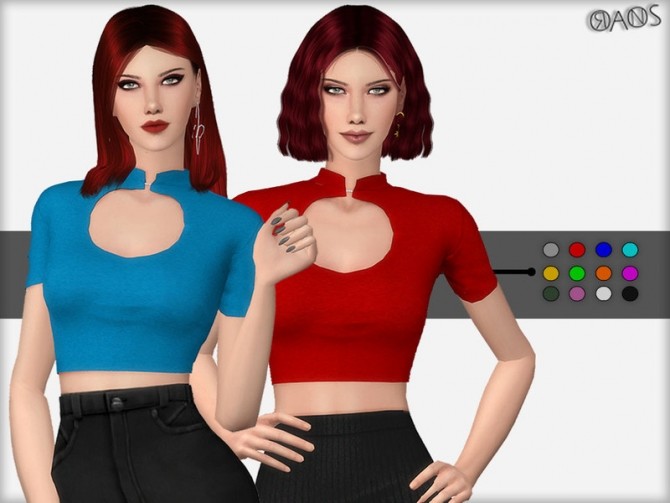 Sims 4 Leila Top by OranosTR at TSR