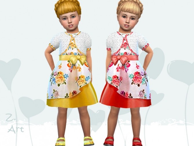 Sims 4 BabeZ 76 cute festive dress by Zuckerschnute20 at TSR