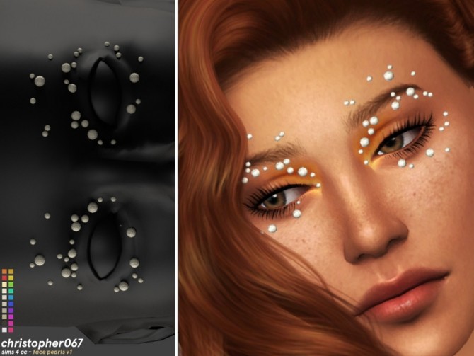 Sims 4 Face Pearls V1 by Christopher067 at TSR