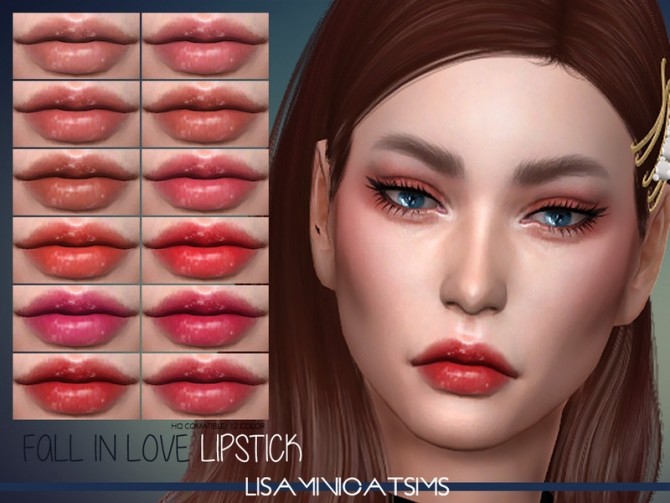 Sims 4 LMCS Fall In Love Lipstick (HQ) by Lisaminicatsims at TSR
