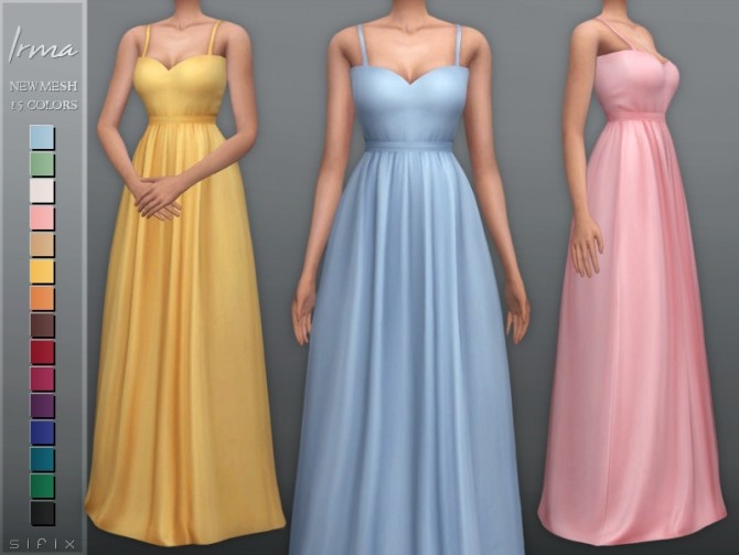 Sims 4 Irma Dress by Sifix at TSR