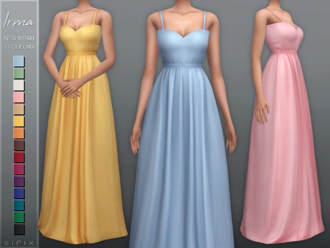 Irma Dress by Sifix at TSR » Sims 4 Updates