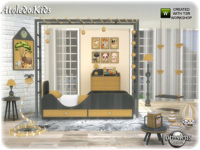 Sims 4 Atoledo kids bedroom by jomsims at TSR