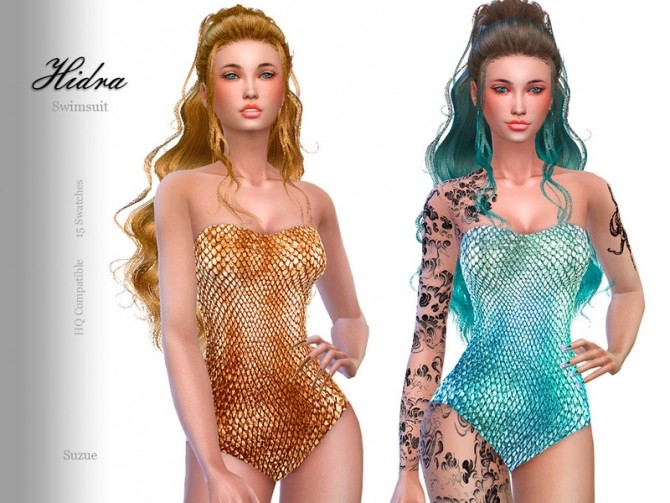 Sims 4 Hidra Swimsuit by Suzue at TSR