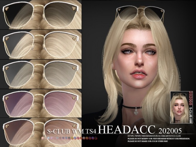 Sims 4 Headacc 202005 sunglasses by S Club WM at TSR