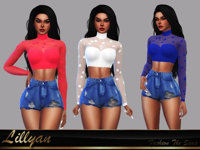 Sims 4 Top Marisol by LYLLYAN at TSR