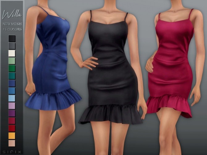 Sims 4 Willa Dress by Sifix at TSR