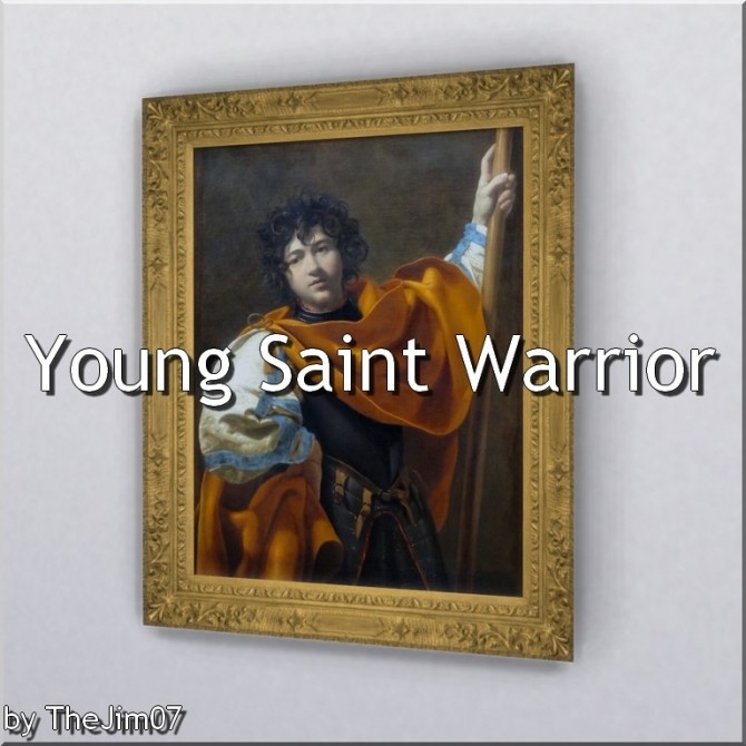 Sims 4 Young Saint Warrior painting by TheJim07 at Mod The Sims