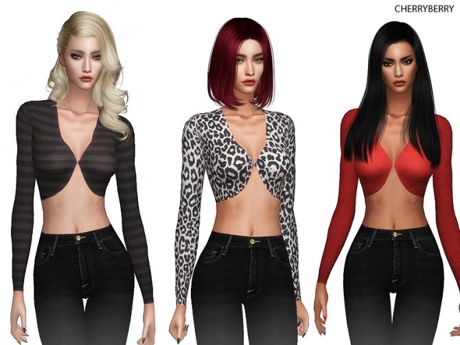 Sims 4 Cropped Blouse at Cherryberry
