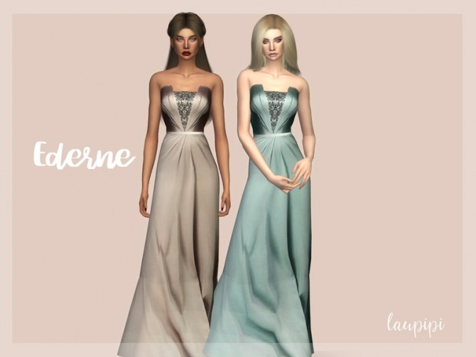 Ederne Stylish Long Dress By Laupipi At Tsr Sims 4 Updates