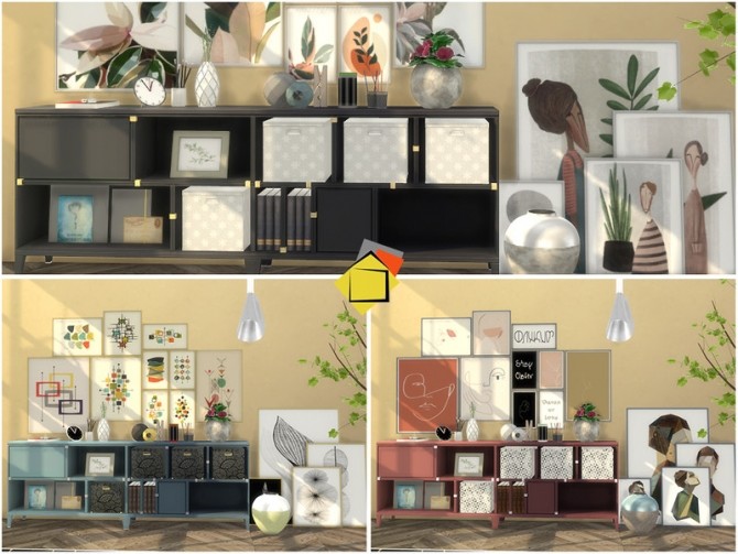 Sims 4 Guernsey Living Room Extra Materials by Onyxium at TSR