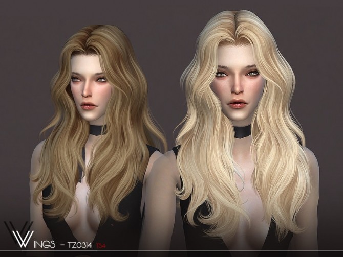 Sims 4 WINGS TZ0314 hair by wingssims at TSR