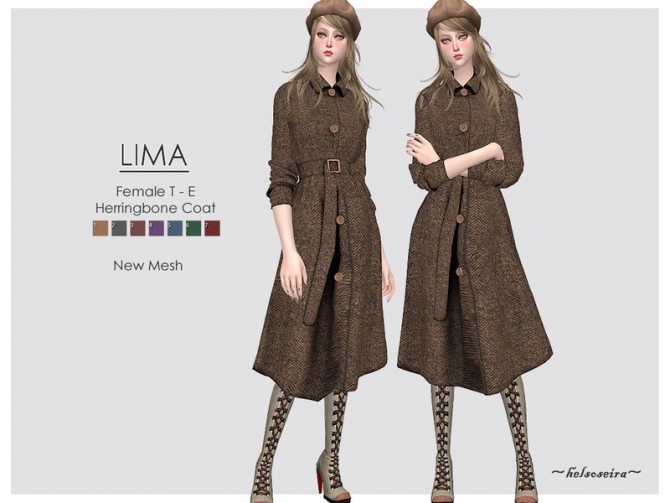 Sims 4 LIMA Female Coat by Helsoseira at TSR
