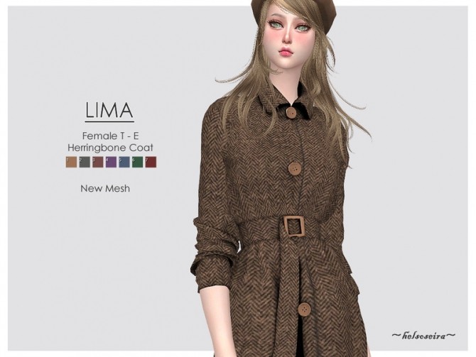 Sims 4 LIMA Female Coat by Helsoseira at TSR