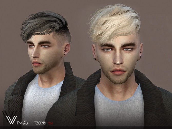 Sims 4 WINGS TZ0318 hair by wingssims at TSR