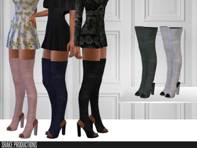 400 High Heels Leather Boots by ShakeProductions at TSR » Sims 4 Updates