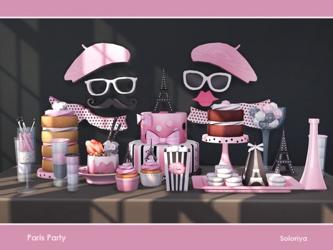 Sims 4 Paris Party set by soloriya at TSR