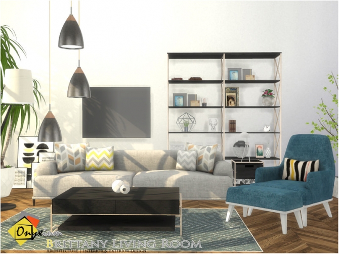 Brittany Living Room by Onyxium at TSR » Sims 4 Updates