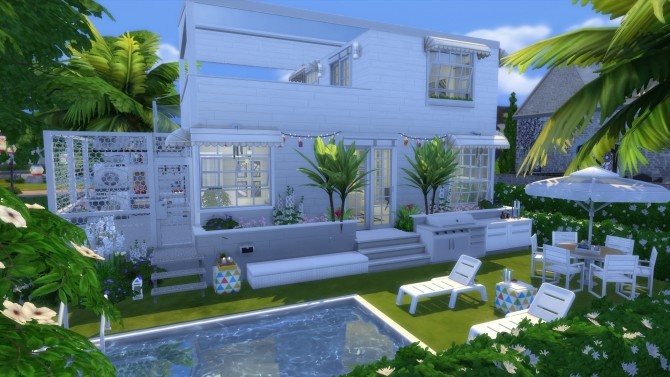 Sims 4 Simply White House No CC Tiny Living by mamba black at Mod The Sims