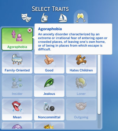 Agoraphobia Trait by Simularity at Mod The Sims