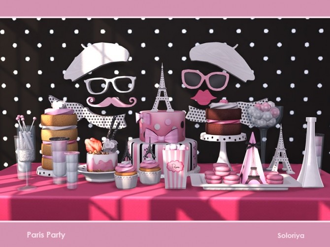 Sims 4 Paris Party set by soloriya at TSR