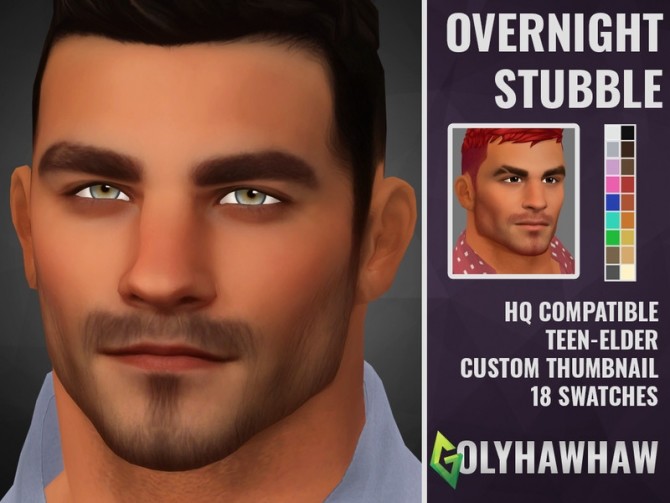 Sims 4 Overnight Stubble by Golyhawhaw at TSR