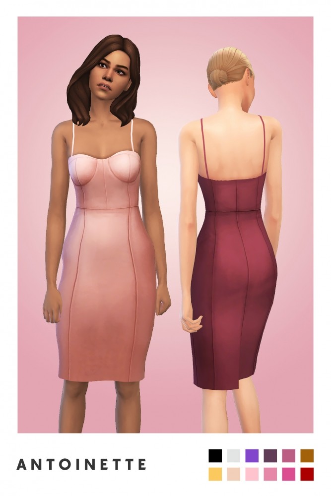 Sims 4 Antoinette bustier dress at Sulsulhun