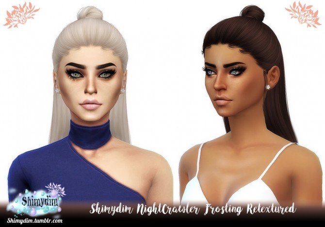 Sims 4 NightCrawler Frosting Hair Retexture Naturals + Unnaturals at Shimydim Sims