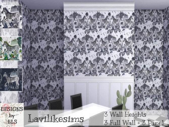 Sims 4 Zebra paper and panel by lavilikesims at TSR