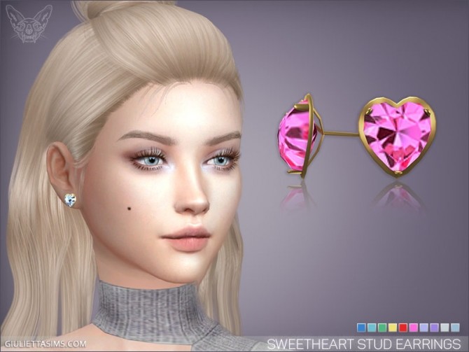 Sims 4 Sweetheart Stud Earrings at Giulietta