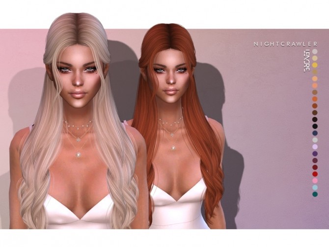 Sims 4 Lenore HAIR by Nightcrawler at TSR