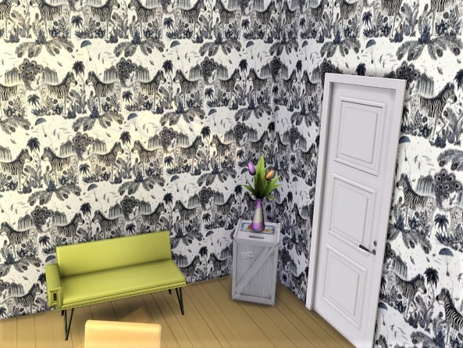 Sims 4 Zebra paper and panel by lavilikesims at TSR