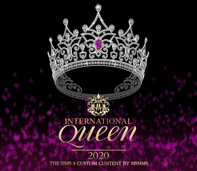 Sims 4 MISS INTERNATIONAL QUEEN 2020 CROWN (P) at MSSIMS