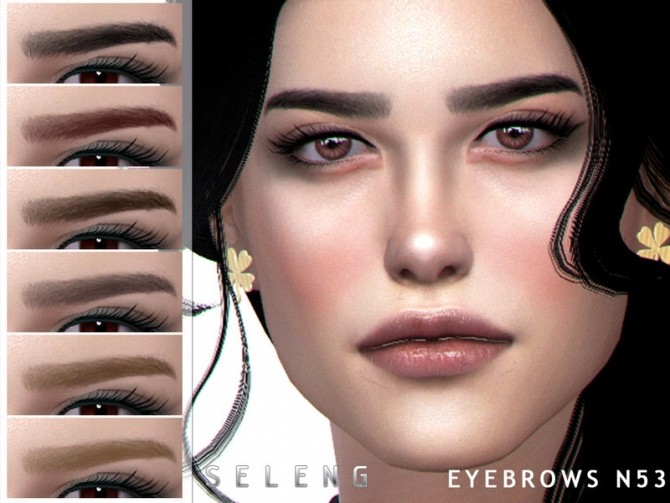 Sims 4 Eyebrows N53 by Seleng at TSR