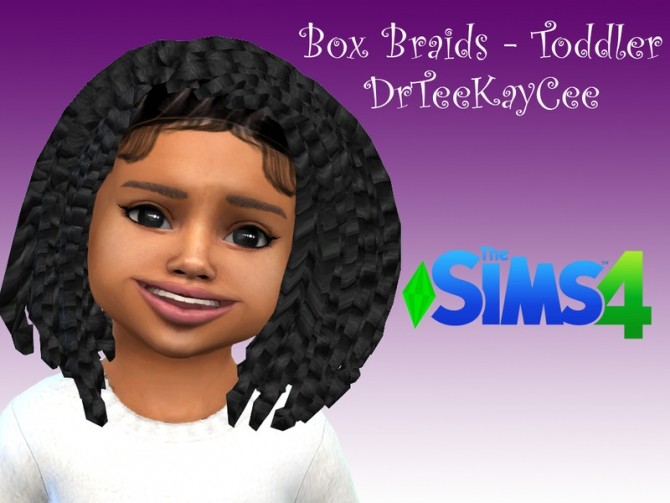 Sims 4 Box Braids Toddler BGC by drteekaycee at TSR