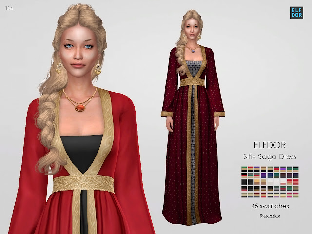 Sims 4 Sifix Saga Dress RC at Elfdor Sims