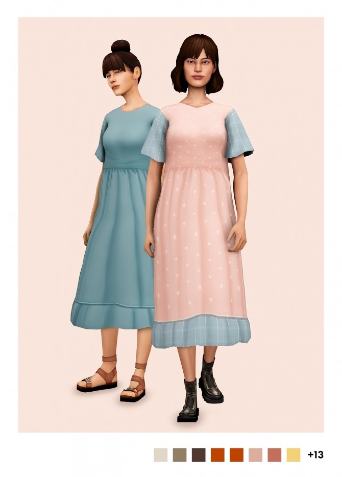Sims 4 Daria smock dress at Sulsulhun