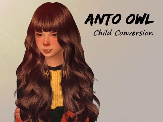 Sims 4 Anto Owl Child hair by Alfyy at TSR