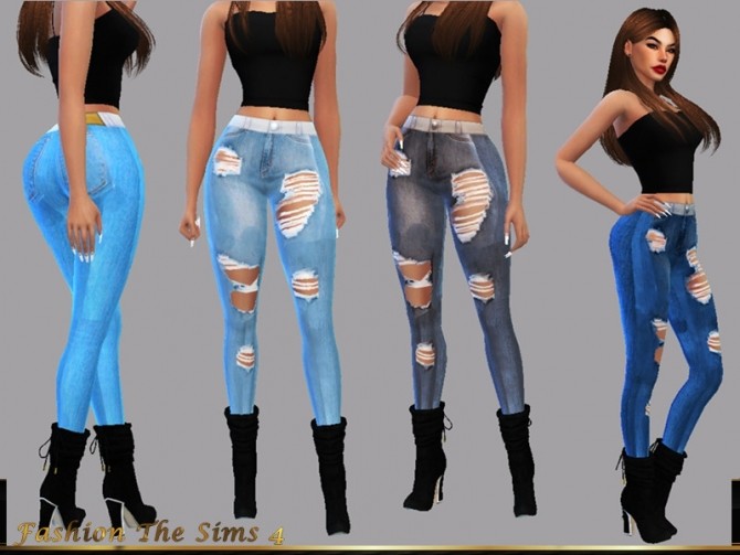 Sims 4 Jeans Carolina by LYLLYAN at TSR