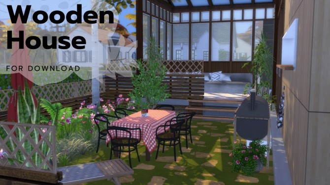 Sims 4 WOODEN HOUSE at Dinha Gamer