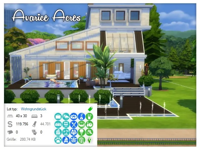 Sims 4 Avarice Acres 1 house by Oldbox at All 4 Sims